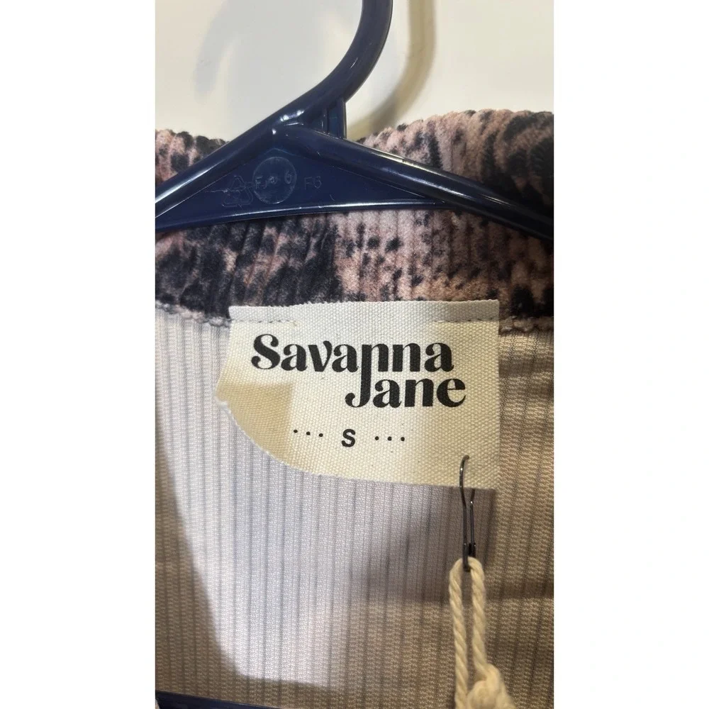 NWT‎ Savanna Jane Leopard Print Size Small Corduroy Jacket Button Up Shacket